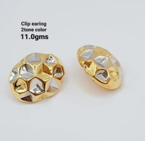 Clip Earring 2tone color