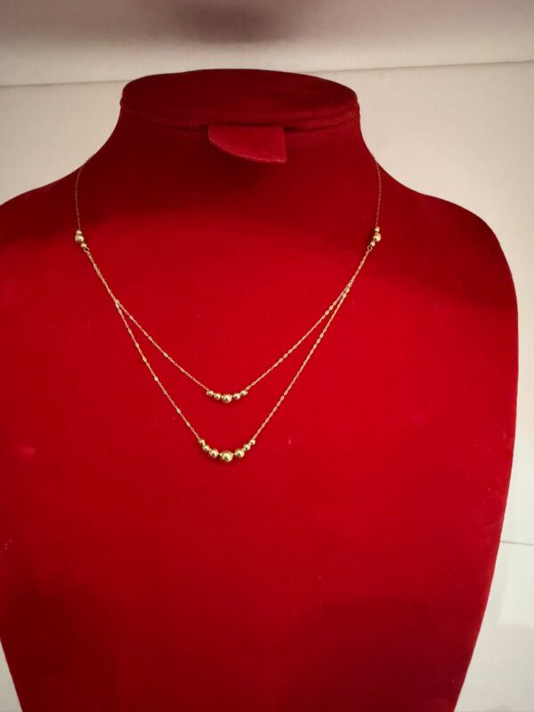 18karat Italian Gold Necklace with Ball Design. Extra 1.2 gram.