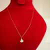 18k Italian Gold Tiny Necklace with Pendant. For Those That Like it Simple. 16/18inches.1gram